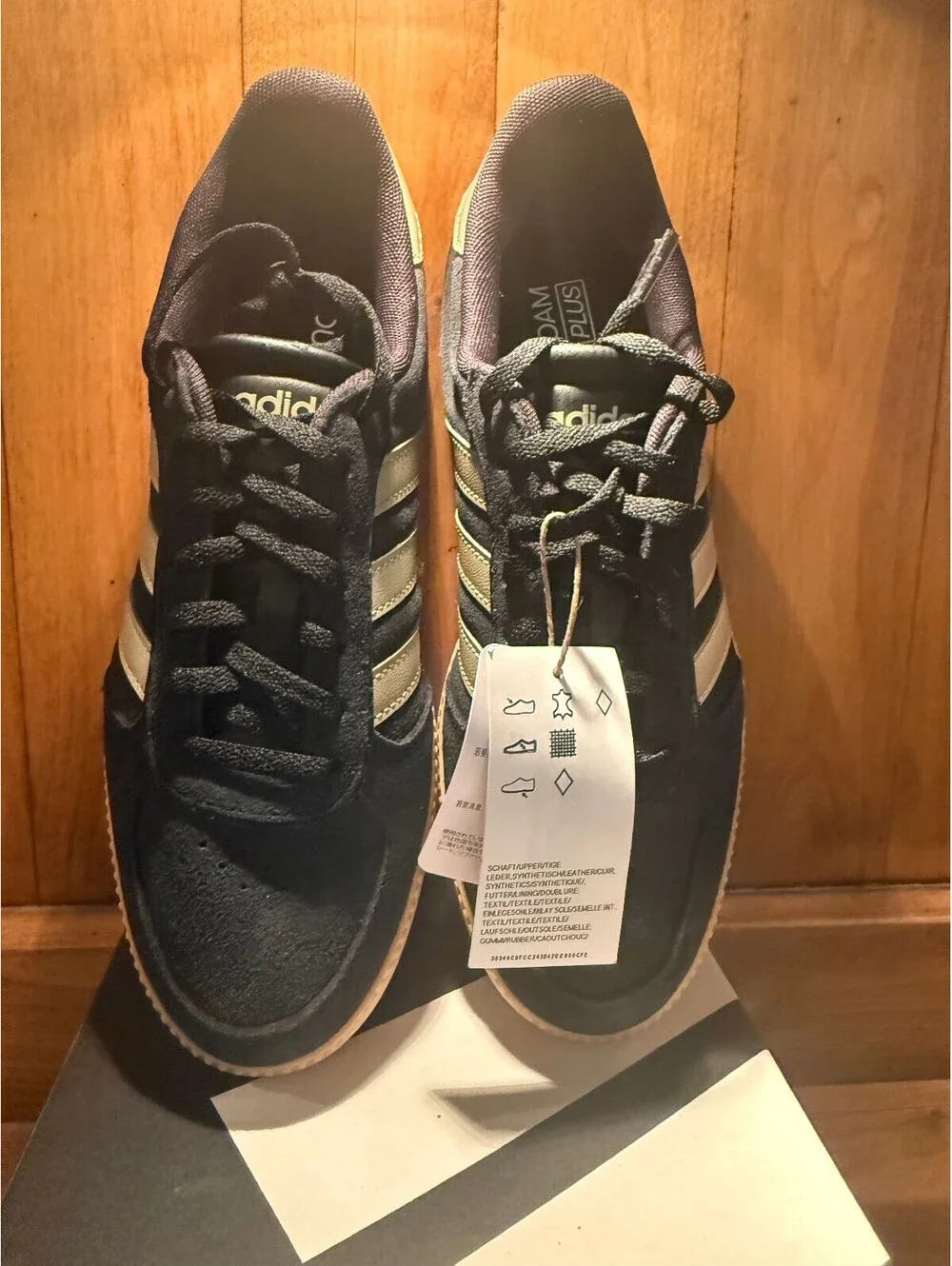 New Adidas Breaknet Sleek Black and Golf Sneakers Women's Size 7.5
